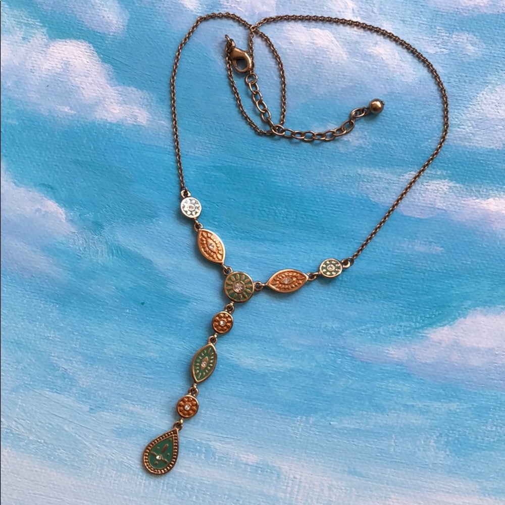 Bohemian Crystal Drop Necklace